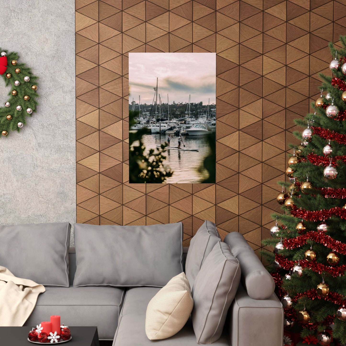 Marina Sunset Matte Poster