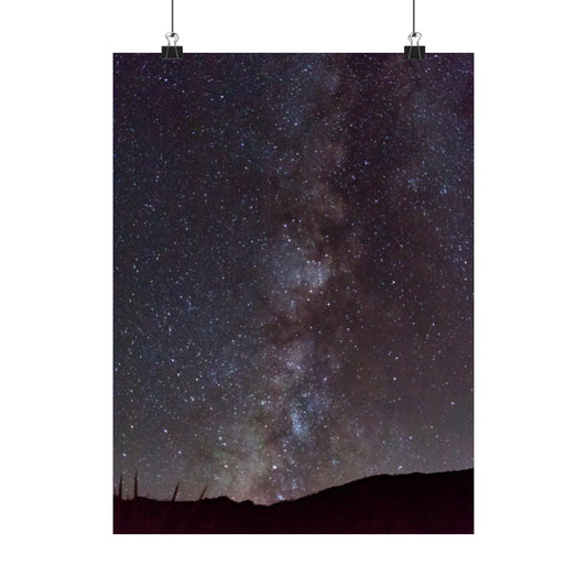 Milky Way Night Sky Matte Vertical Poster — Stargazing Wall Art