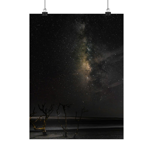 Milky Way Night Sky Matte Poster — Vertical Astronomy Wall Art