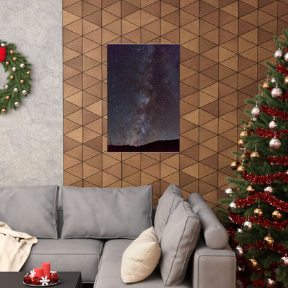 Milky Way Night Sky Matte Vertical Poster — Stargazing Wall Art