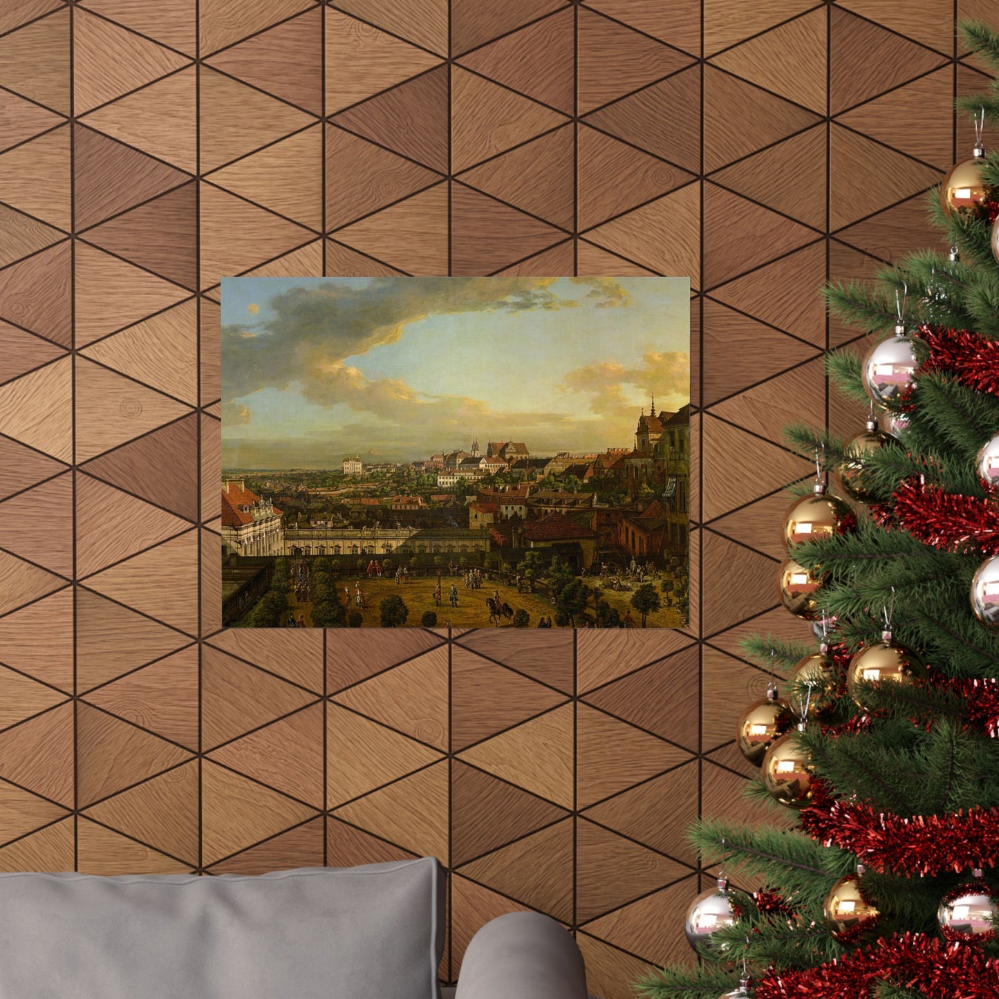 Matte Horizontal Poster – Vintage Cityscape Oil Painting Print