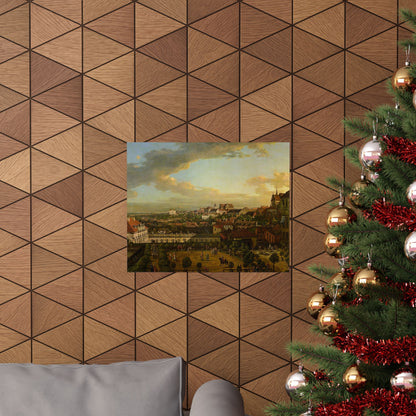 Matte Horizontal Poster – Vintage Cityscape Oil Painting Print