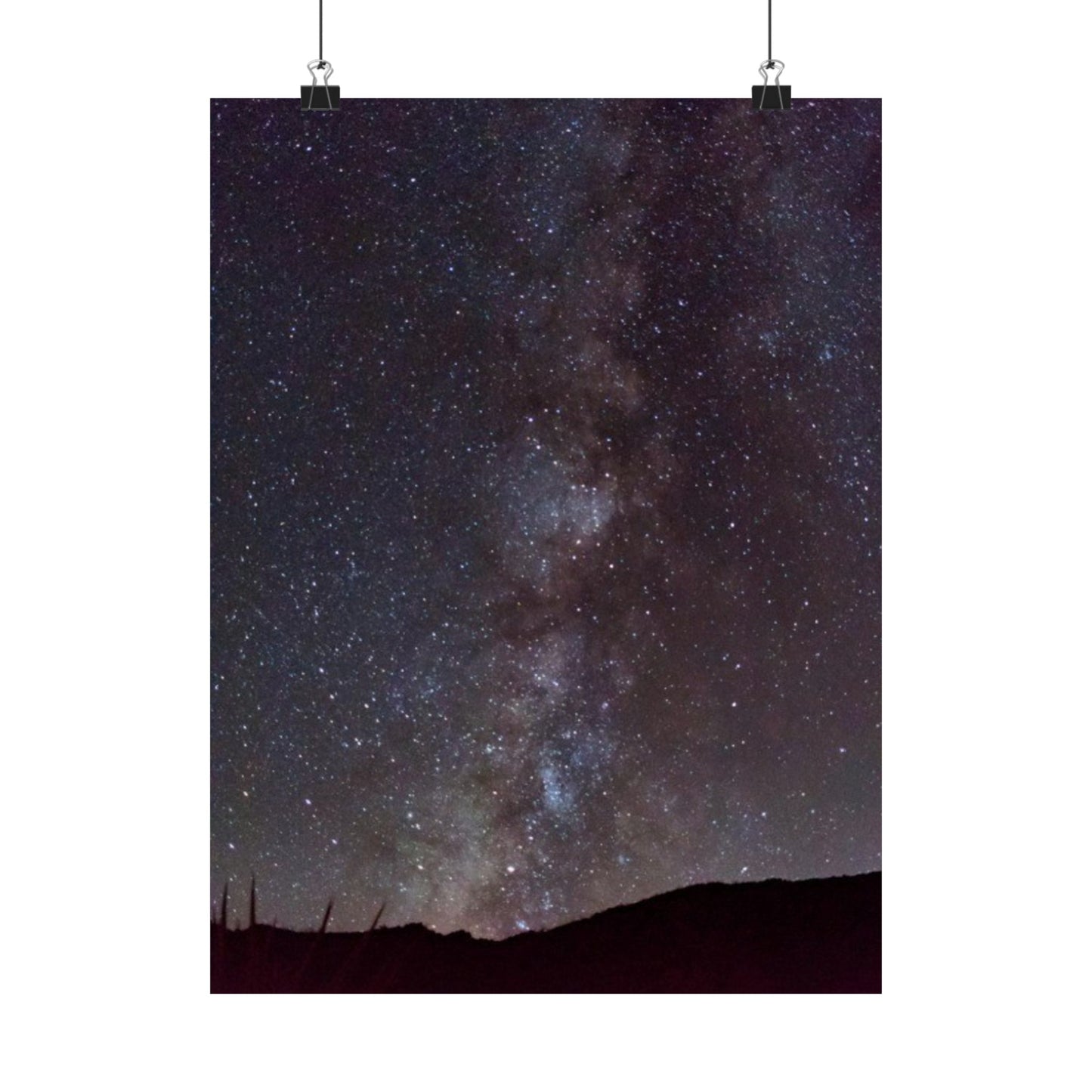 Milky Way Night Sky Matte Vertical Poster — Stargazing Wall Art