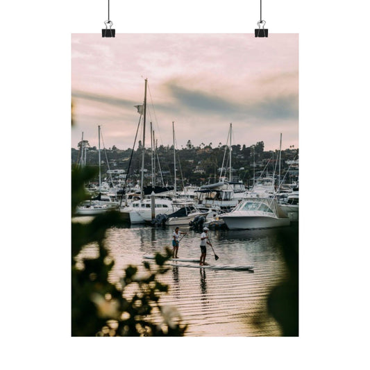 Marina Sunset Matte Poster