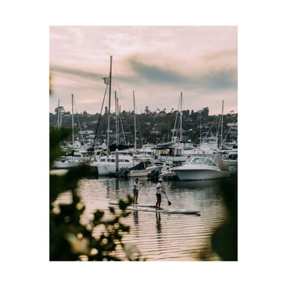Marina Sunset Matte Poster