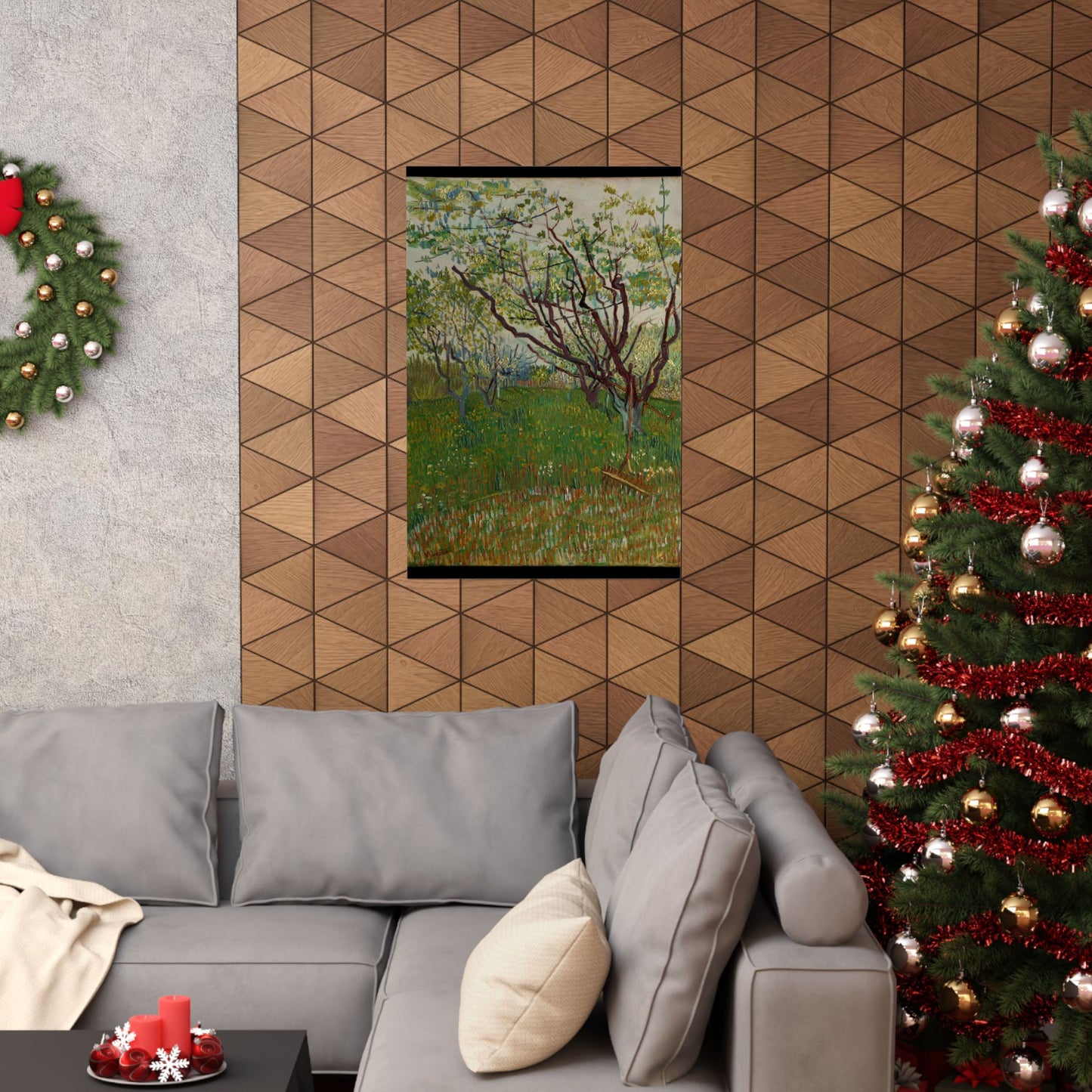 Vincent van Gogh Style Orchard Matte Poster — Vintage Floral Wall Art