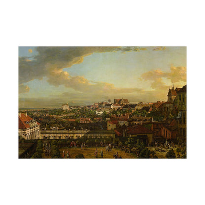 Matte Horizontal Poster – Vintage Cityscape Oil Painting Print
