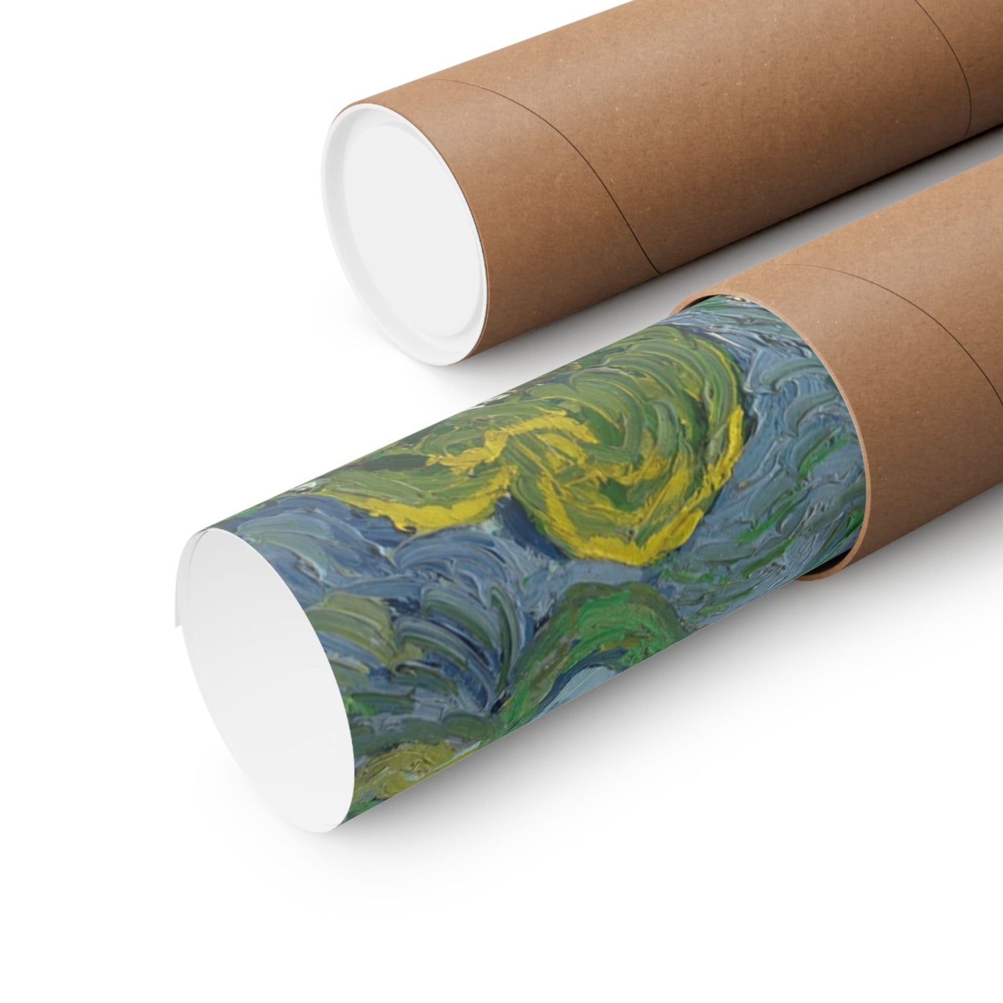 Van Gogh Cypress Trees Matte Poster — Vertical Art Print