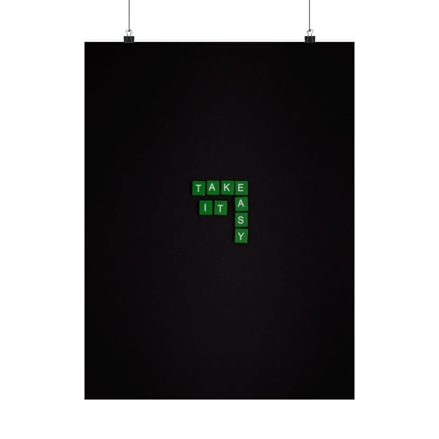 Take It Easy Scrabble-Style Matte Poster