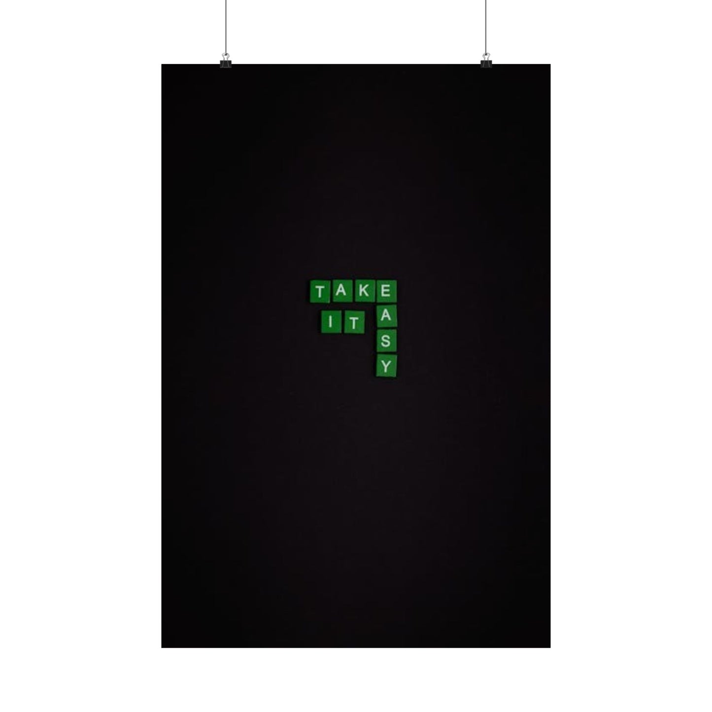 Take It Easy Scrabble-Style Matte Poster