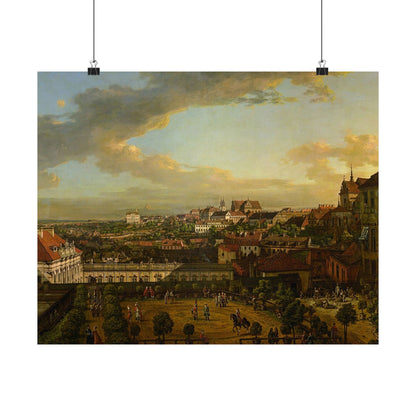 Matte Horizontal Poster – Vintage Cityscape Oil Painting Print