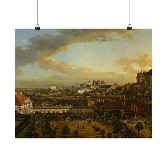 Matte Horizontal Poster – Vintage Cityscape Oil Painting Print