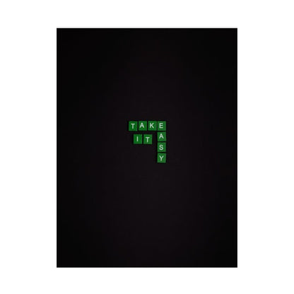 Take It Easy Scrabble-Style Matte Poster