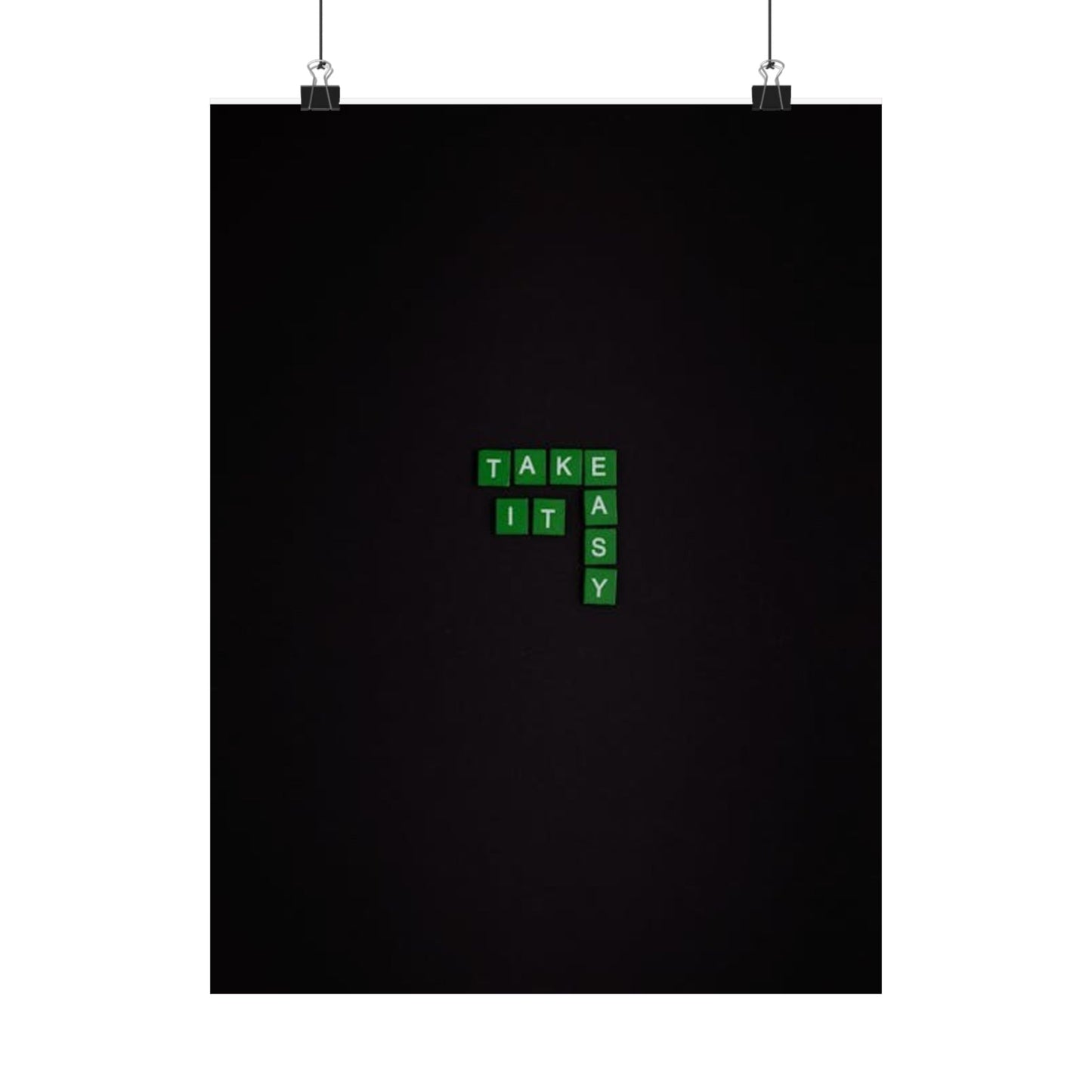 Take It Easy Scrabble-Style Matte Poster