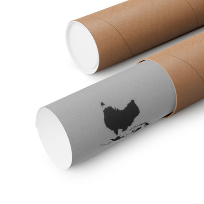 Matte World Map Poster — Minimalist Horizontal Travel Wall Art