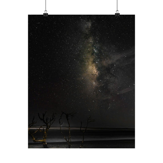 Milky Way Night Sky Matte Poster — Vertical Astronomy Wall Art