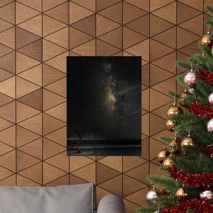 Milky Way Night Sky Matte Poster — Vertical Astronomy Wall Art
