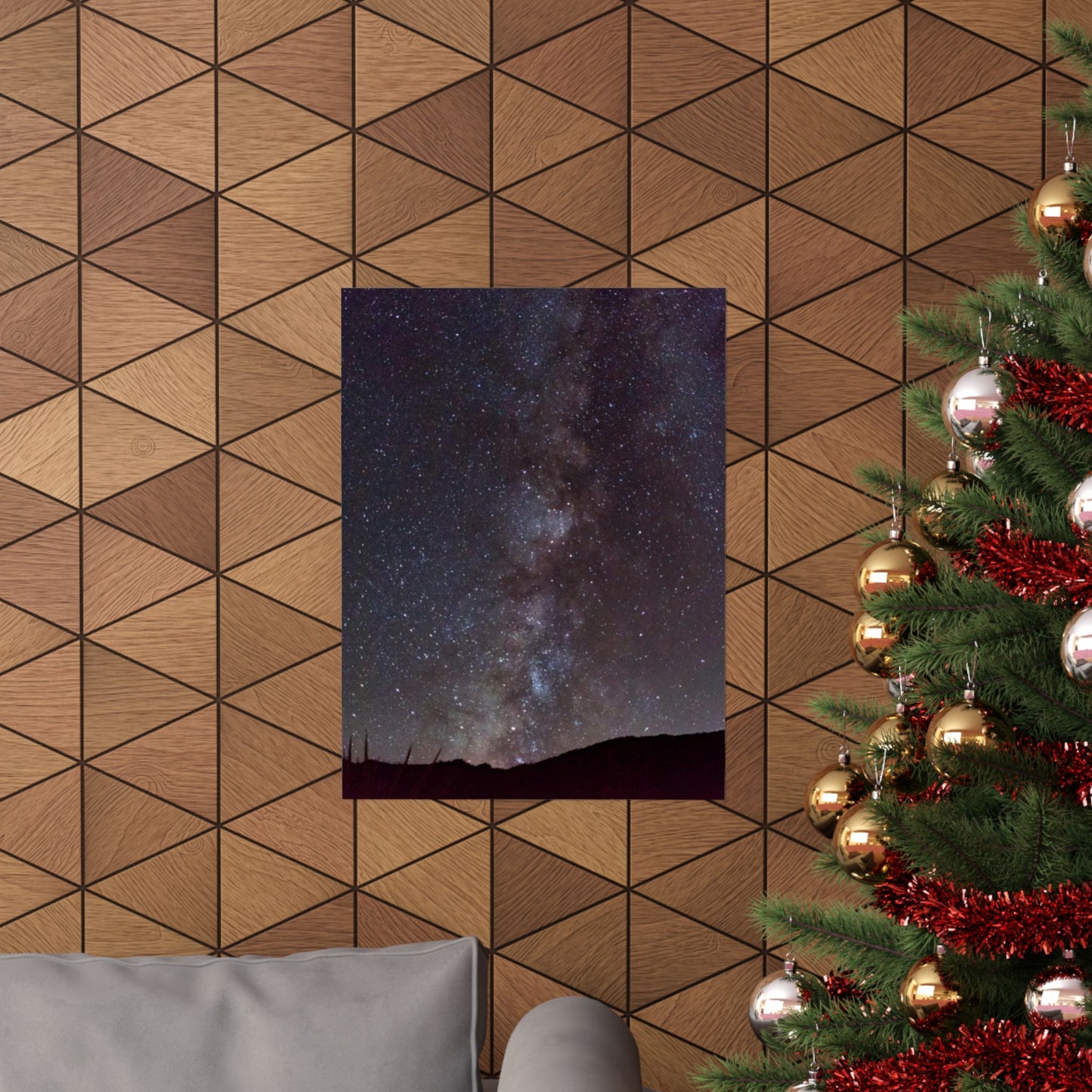 Milky Way Night Sky Matte Vertical Poster — Stargazing Wall Art