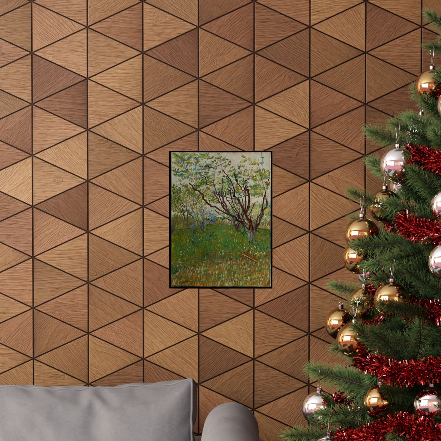 Vincent van Gogh Style Orchard Matte Poster — Vintage Floral Wall Art