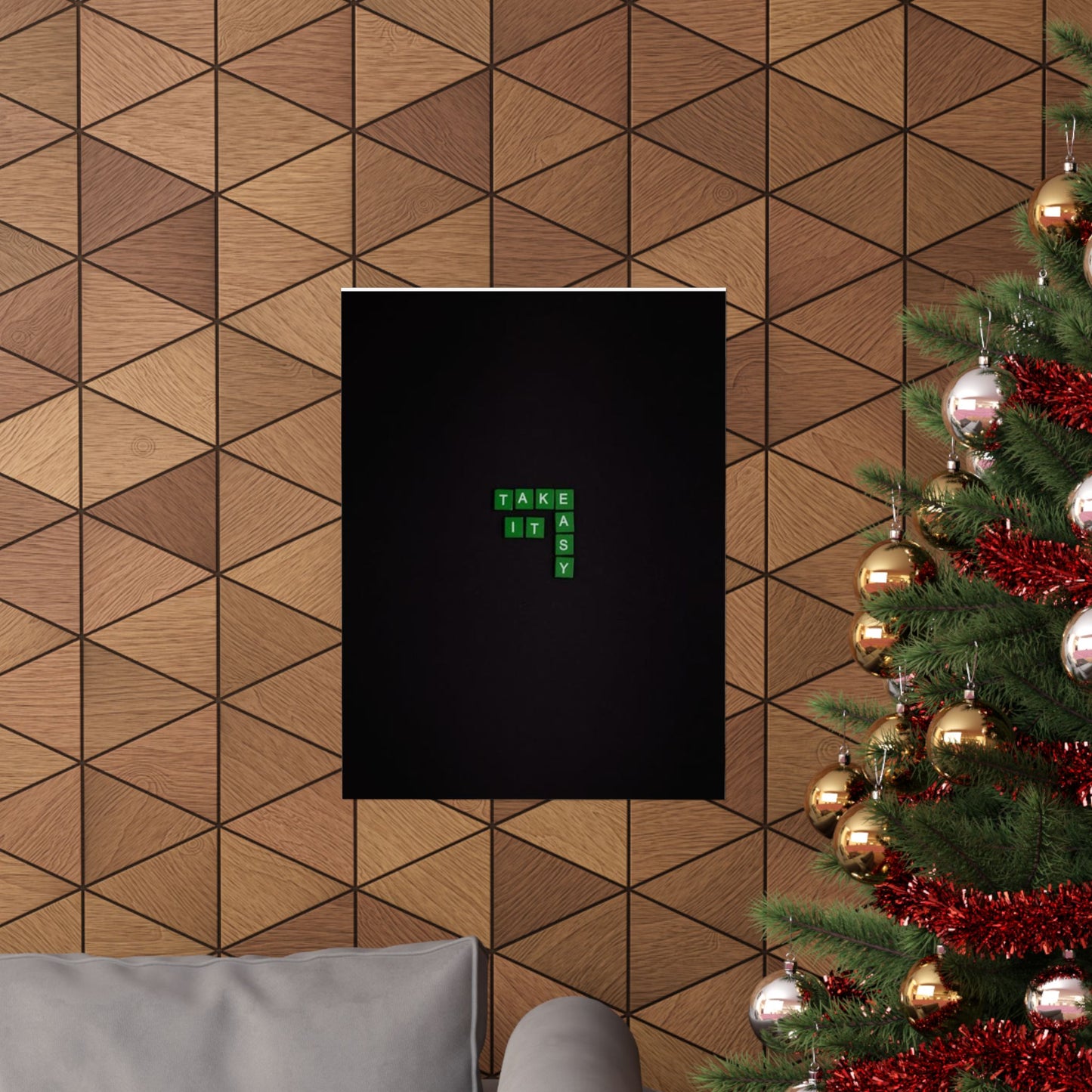 Take It Easy Scrabble-Style Matte Poster
