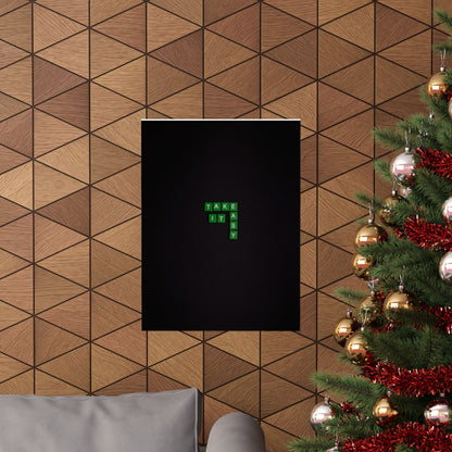 Take It Easy Scrabble-Style Matte Poster