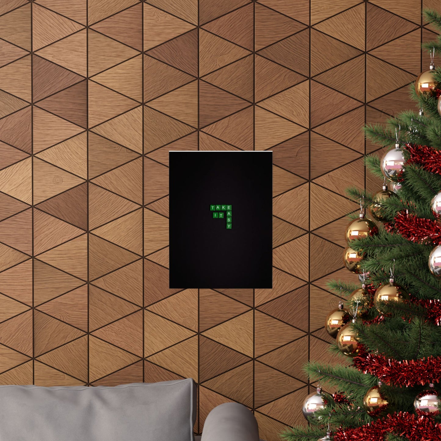 Take It Easy Scrabble-Style Matte Poster