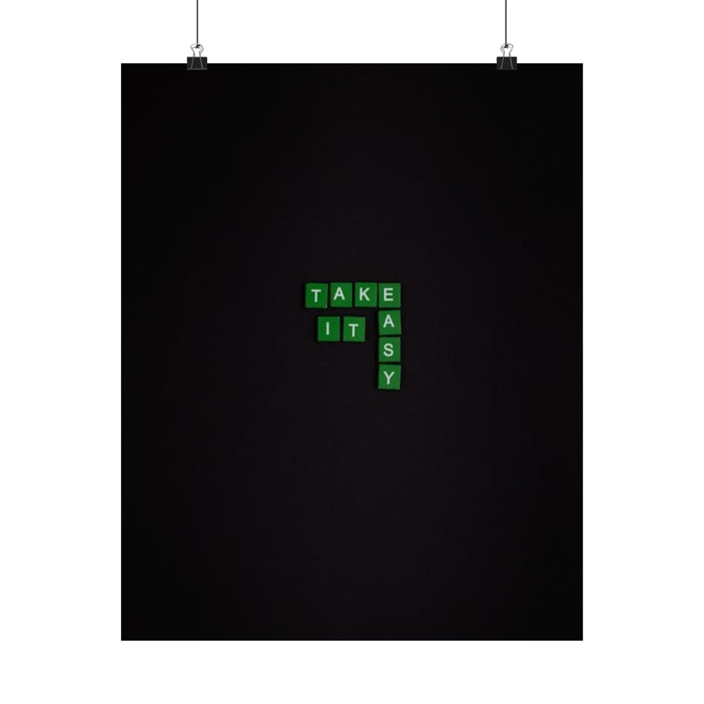 Take It Easy Scrabble-Style Matte Poster