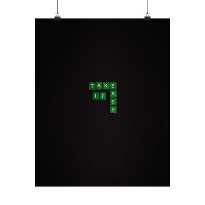 Take It Easy Scrabble-Style Matte Poster