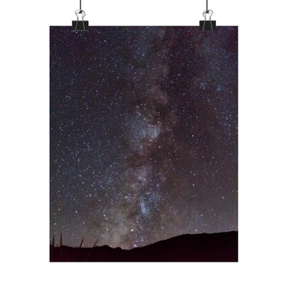 Milky Way Night Sky Matte Vertical Poster — Stargazing Wall Art