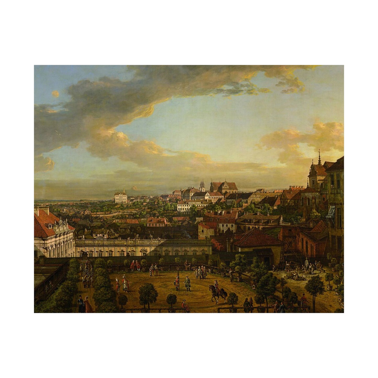 Matte Horizontal Poster – Vintage Cityscape Oil Painting Print