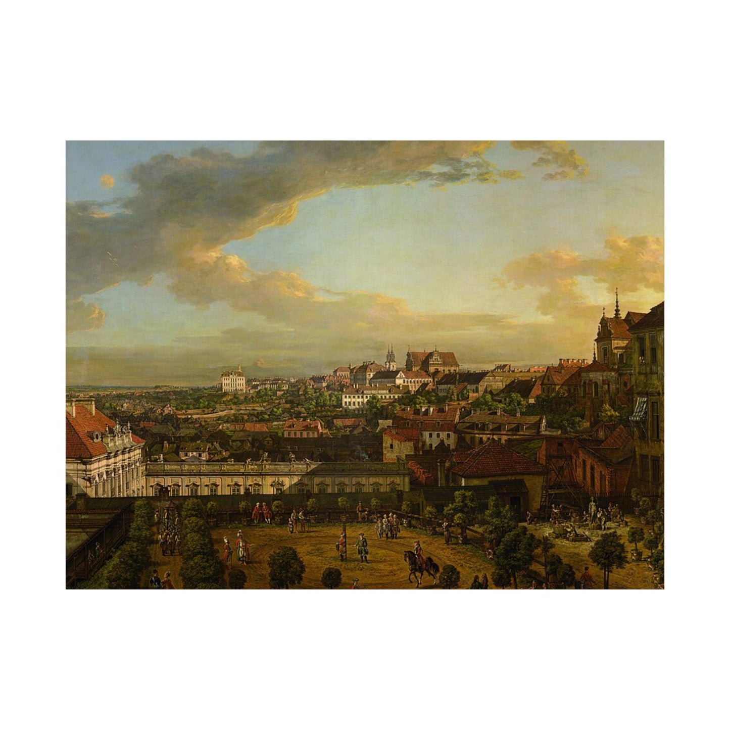 Matte Horizontal Poster – Vintage Cityscape Oil Painting Print