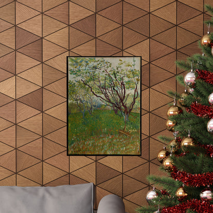 Vincent van Gogh Style Orchard Matte Poster — Vintage Floral Wall Art