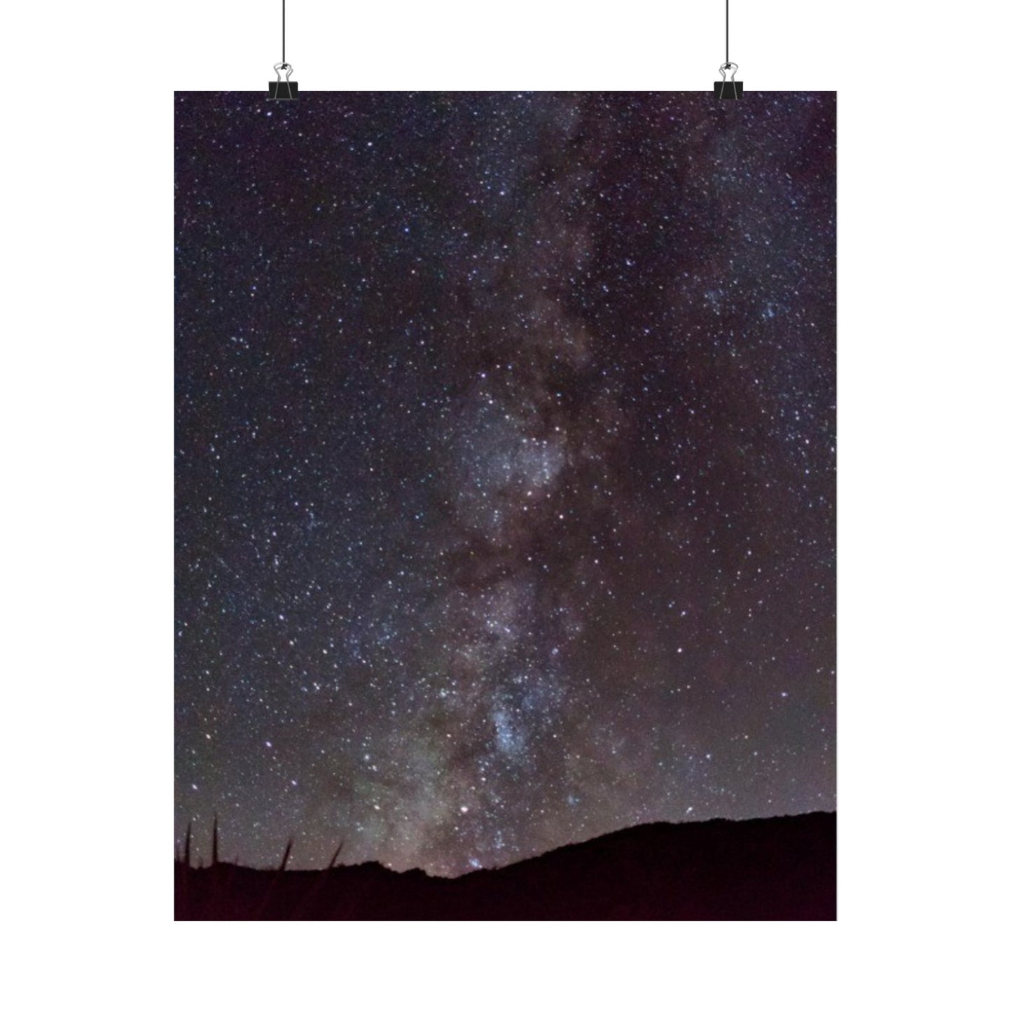 Milky Way Night Sky Matte Vertical Poster — Stargazing Wall Art
