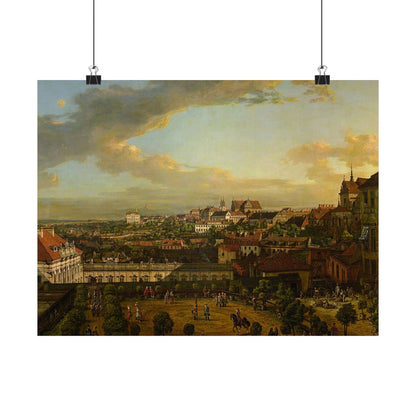 Matte Horizontal Poster – Vintage Cityscape Oil Painting Print