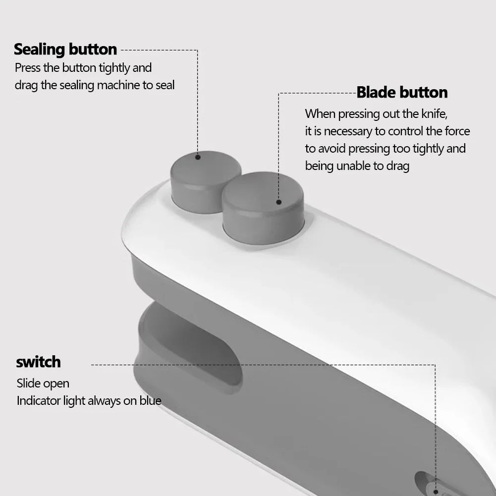2 In 1 Sealer Cutter Multifunctional Mini Bag Sealer