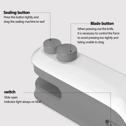 2 In 1 Sealer Cutter Multifunctional Mini Bag Sealer