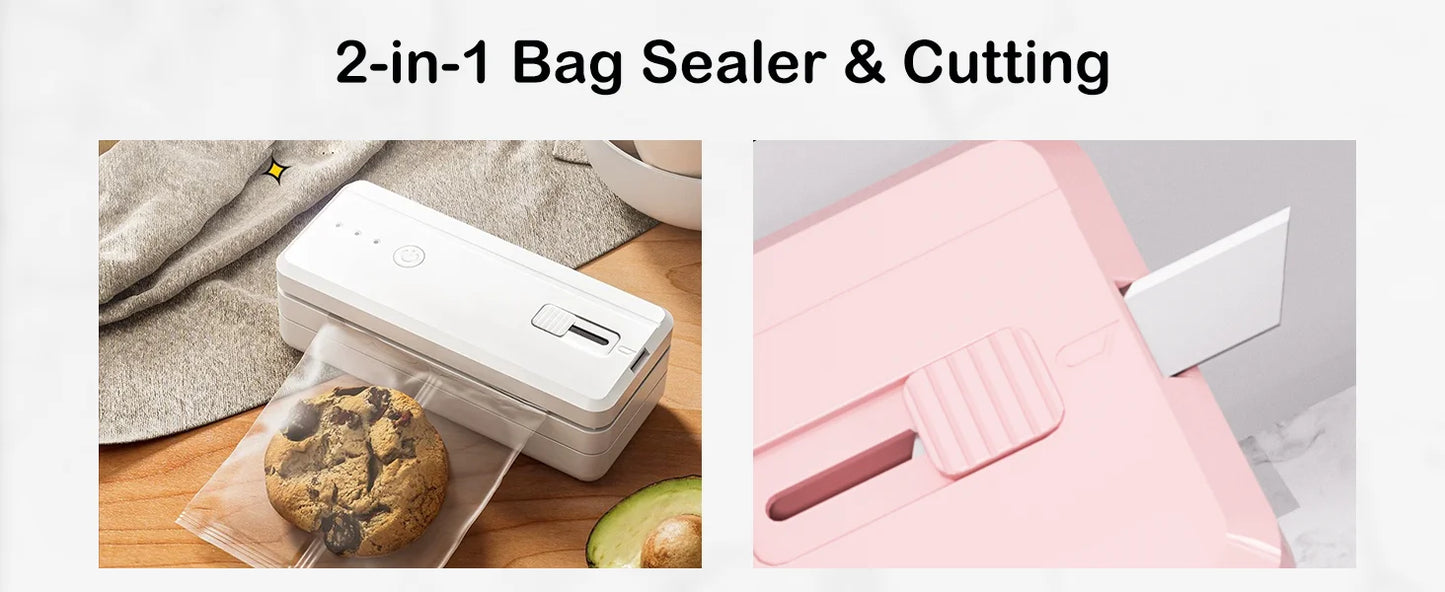 2-in-1 Portable Bag Sealer & Cutter