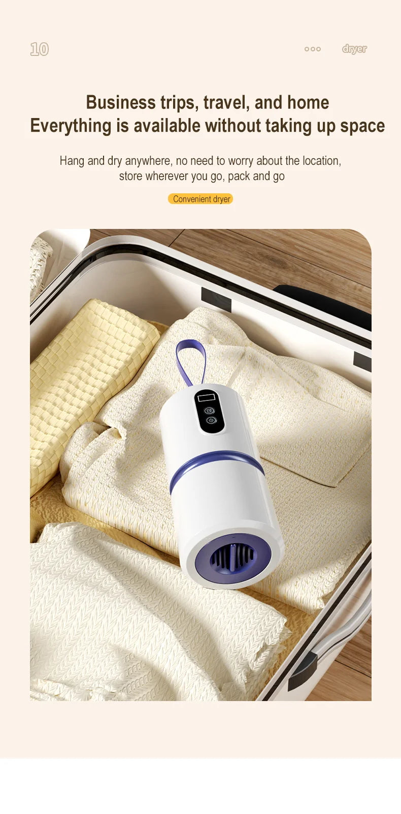 Portable Mini Travel Heating Dryer Machine