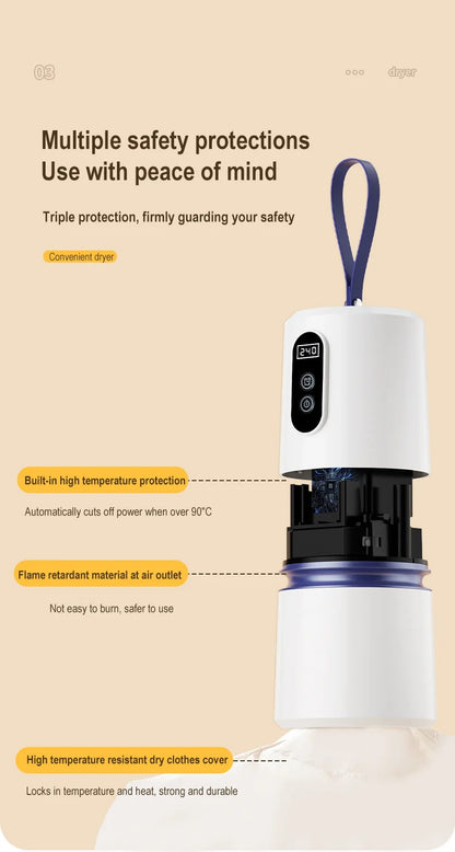 Portable Mini Travel Heating Dryer Machine