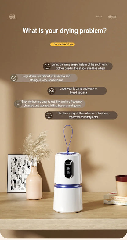 Portable Mini Travel Heating Dryer Machine